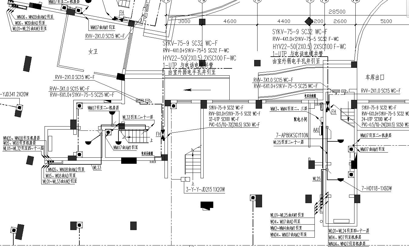 二层电气平面图