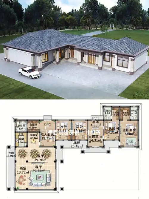 别墅设计|一层自建房图纸