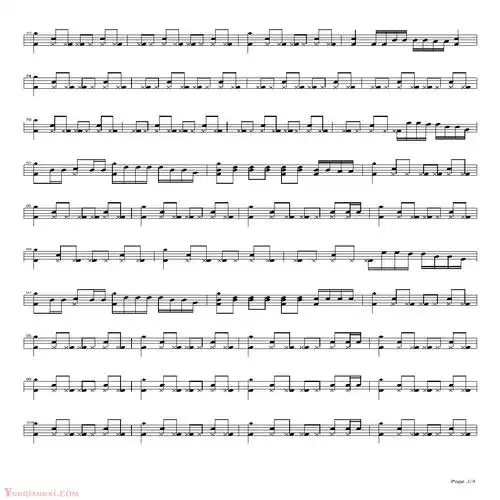 岁月无声鼓谱-架子鼓谱