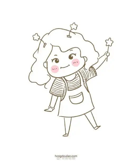 8张可爱的小女生手绘简笔画头像