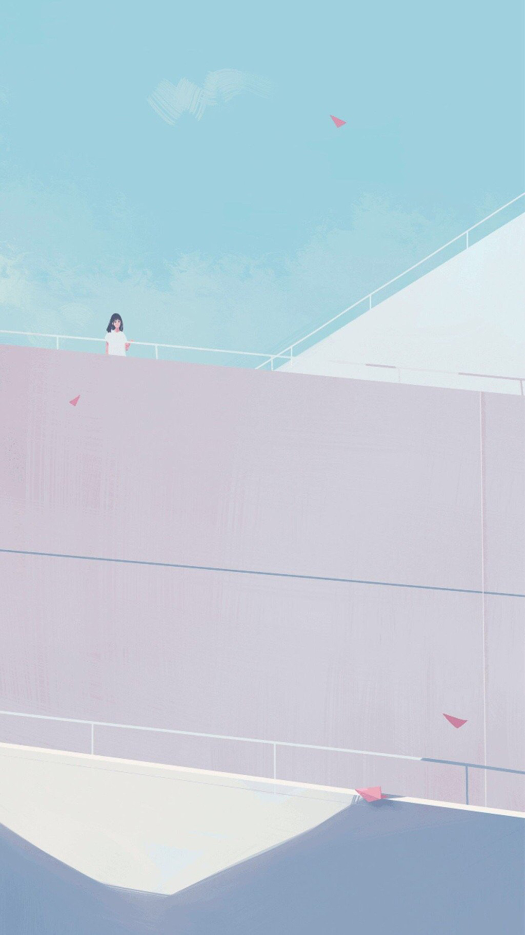 简约文艺风格插画手机壁纸