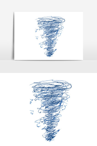 手绘自然灾害龙卷风旋风灾难插画ai元素