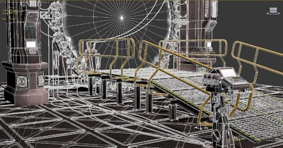 超酷 科幻传送门 精致高模 时空穿梭门 写实模型 科幻场景 魔法门