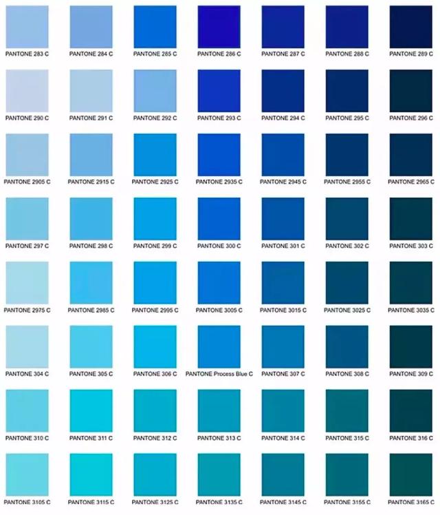 蓝色系色卡及颜色名称(蓝色系色卡及颜色名称知识普及)-天晟网