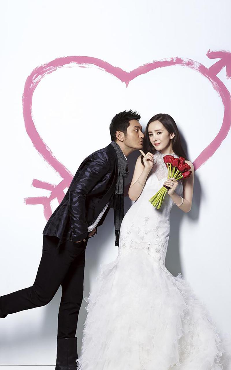 黄晓明杨幂情侣写真手机壁纸