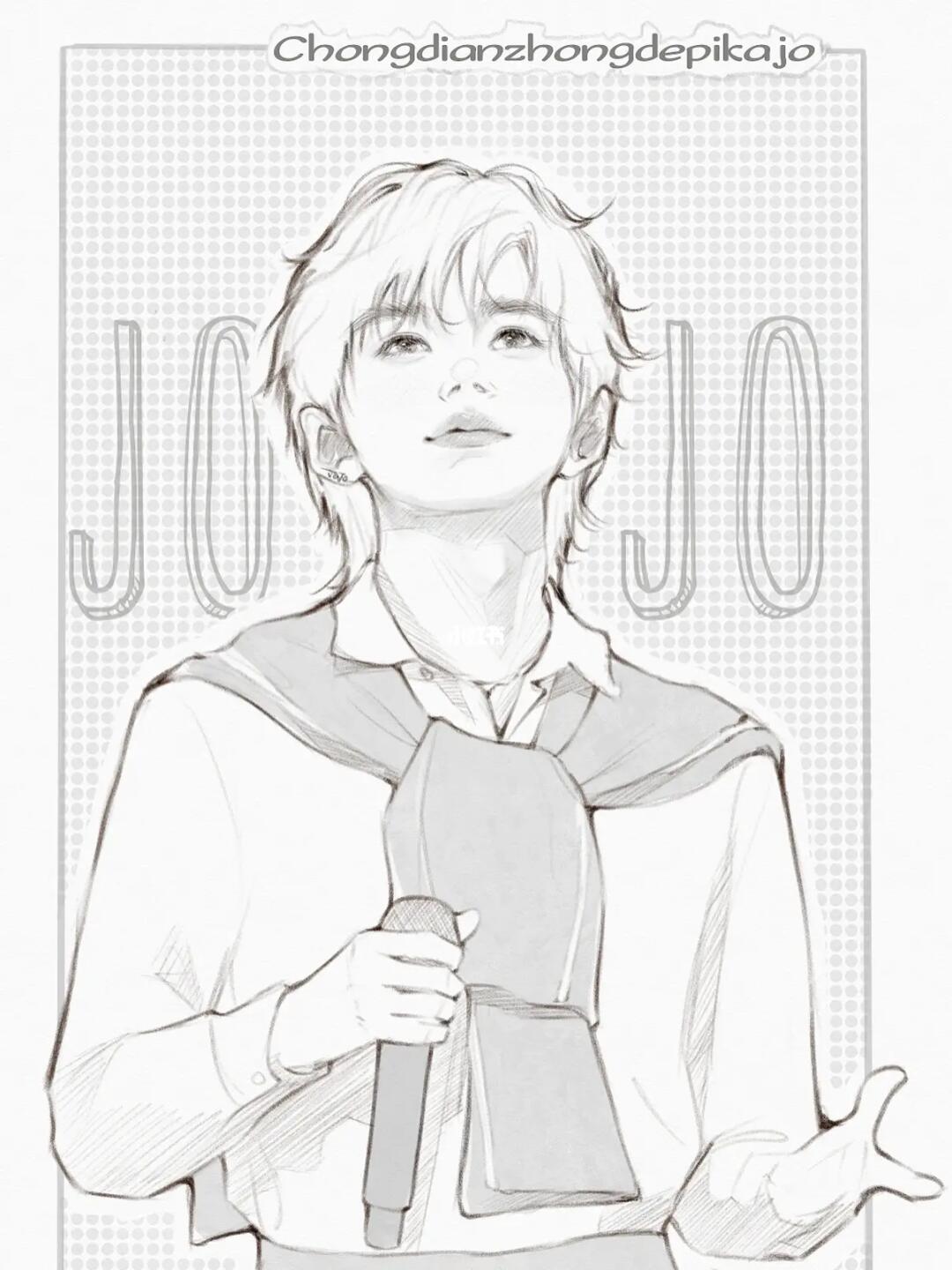 宋亚轩舞台人物线稿客单