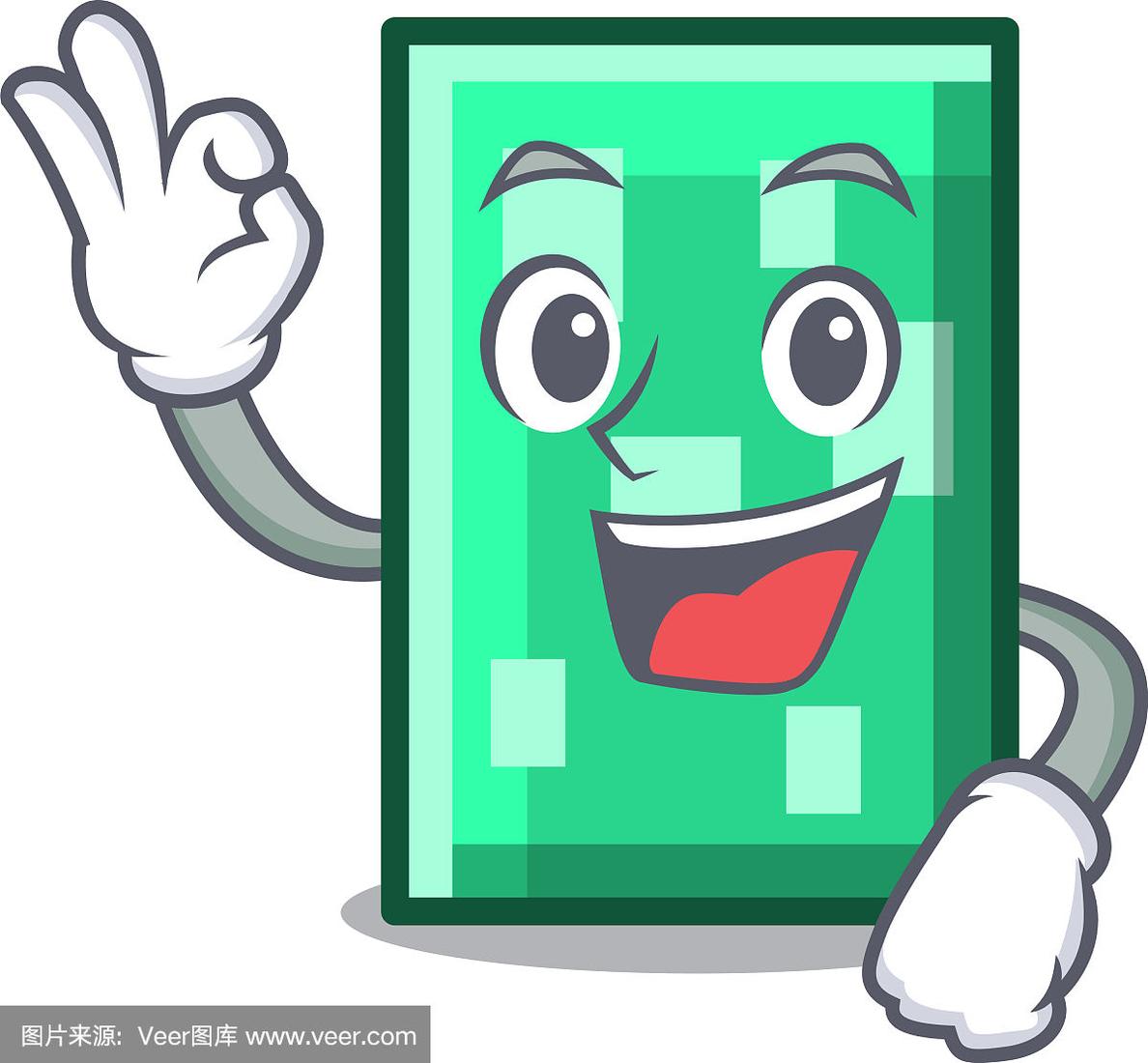 好的,矩形人物卡通风格