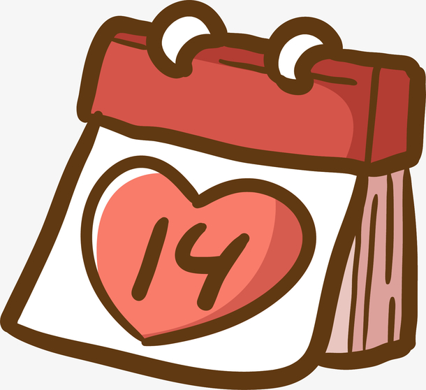 关键词 : 情人节,日历,可爱,卡通手绘,矢量图案,粉色[声明] 觅元素