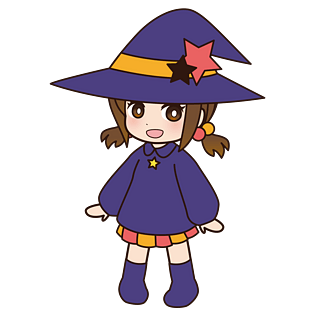 万圣节卡哇伊卡通可爱的女巫