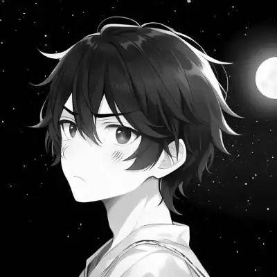 日系ins风漫画头像黑白男84张_男生动漫头像_头像屋