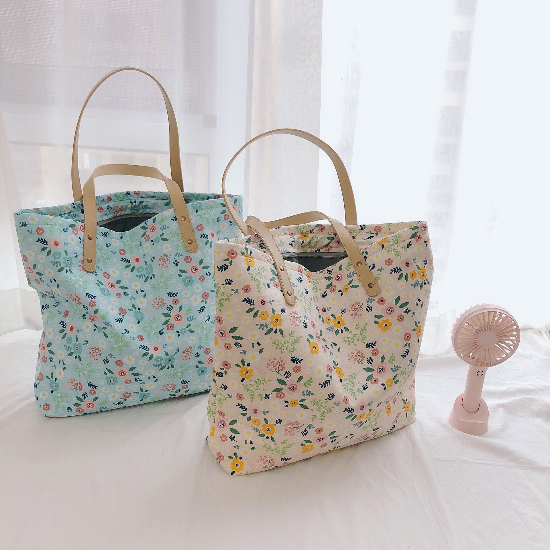 帆布包布功夫文艺ins布包休闲日系花朵女单单肩通用款女包