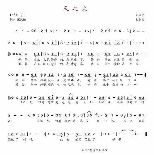 《天之大吉他谱》_毛阿敏_b调_吉他图片谱1张