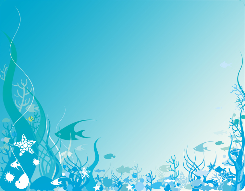 蓝色海底矢量背景素材