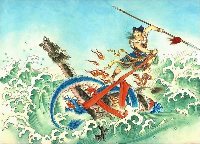 哪吒闹海的传说为托塔天王 李靖 与 殷夫人(名素知)的第三太子,兄为