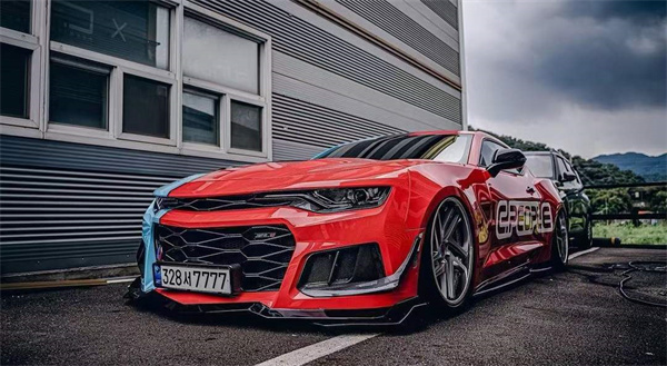 "红蓝双拼"科迈罗改装airbft空气减震案例