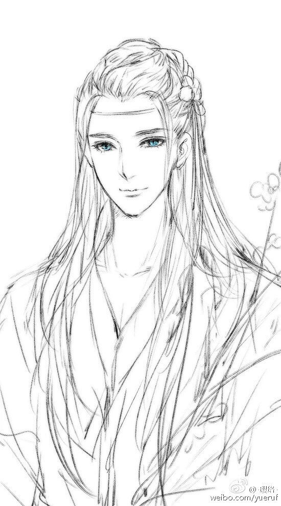 古风美男线稿