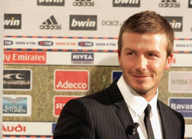 贝克汉姆,虽然他年纪比不了上面的几位,但这颜值,论第一应该没人敢