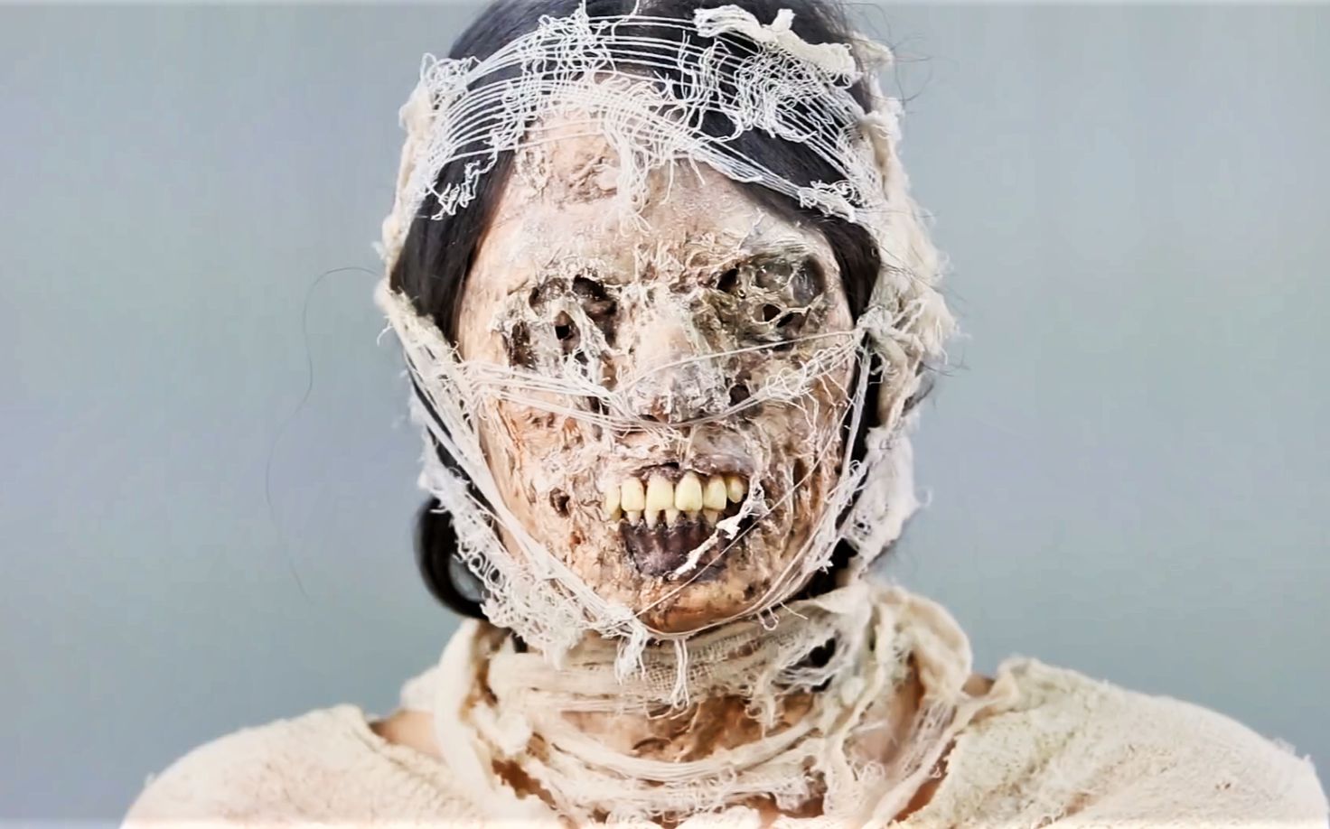 【超赞仿妆】 木乃伊新娘是怎样制作而成的!