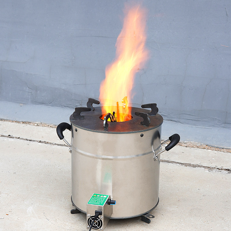 户外柴火炉猛火炉无烟家用环保炉具取暖便携木柴气化炉农村柴火灶
