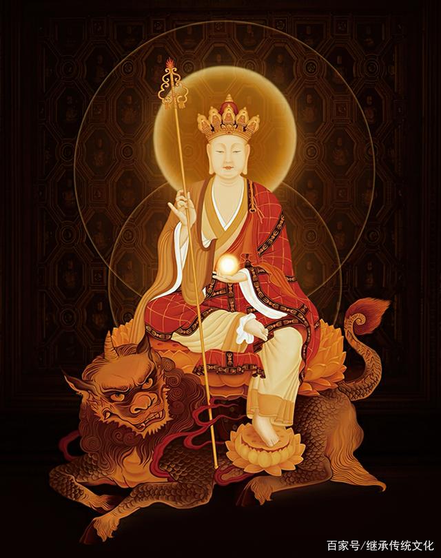 一组高清修复的地藏王菩萨圣像,非常庄严,见者增福