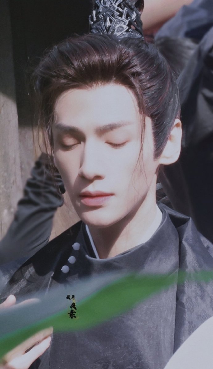 罗云熙颜心记墨色官服侧颜路透##罗云熙江心白侧颜