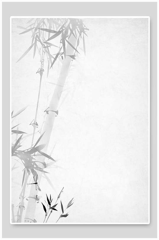 中国风简约黑白竹子水墨山水背景