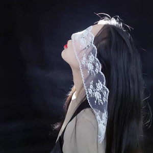 蕾丝情侣闺蜜合影唯美视频拍摄装饰蒙眼纱雨馨摄影器材同款货源5