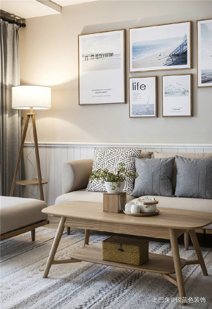 清新北欧风格家居装修客厅现代简约客厅设计图片赏析