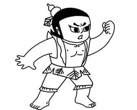 七兄弟葫芦娃简笔画