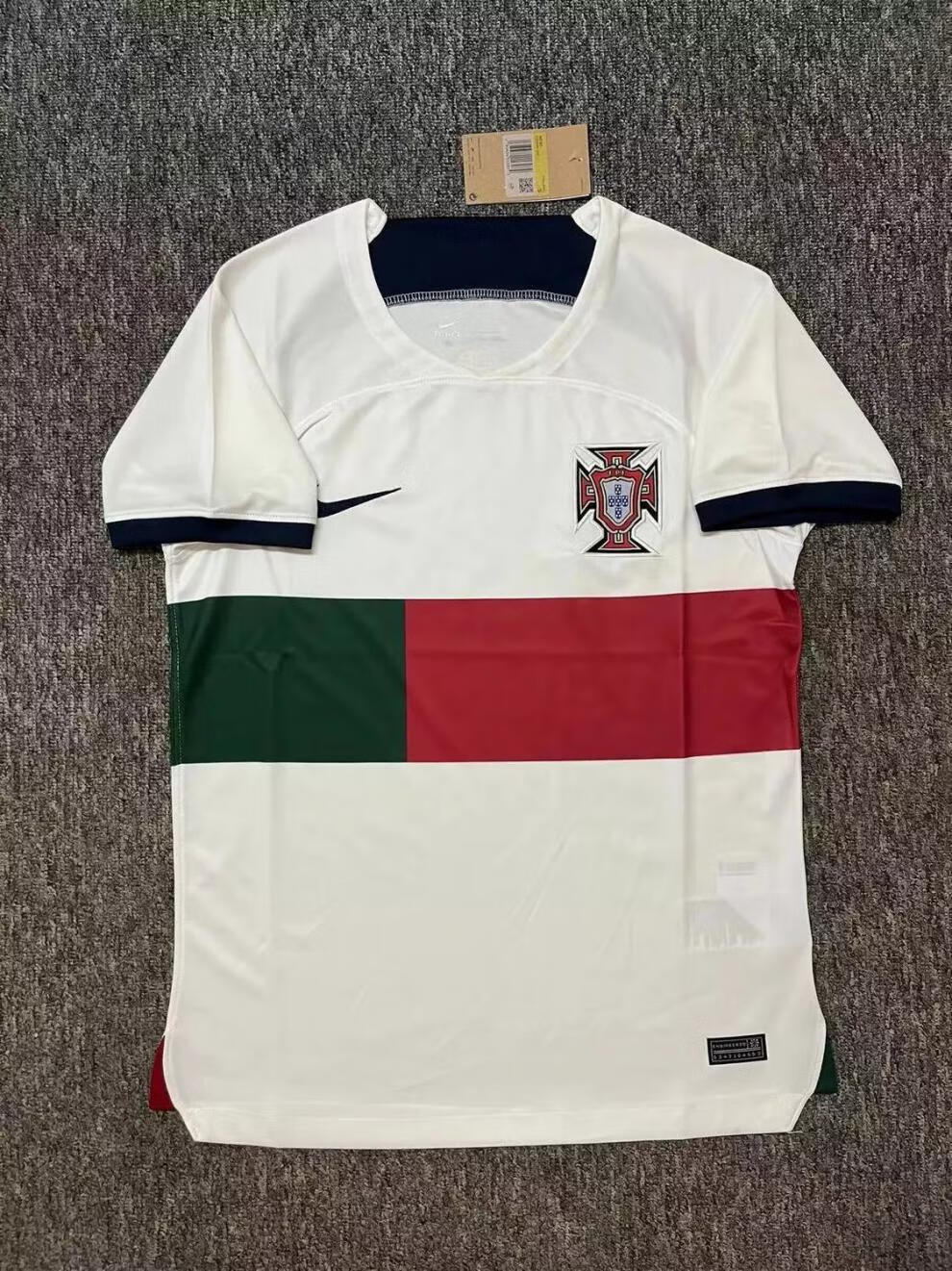 腾讯体育同款葡萄牙球衣2022卡塔尔世界杯国家队客场长袖套装足球训练