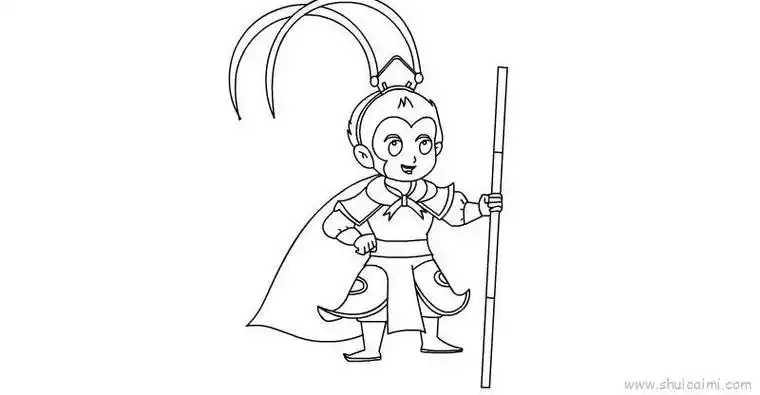 西游记孙悟空简笔画怎么画?