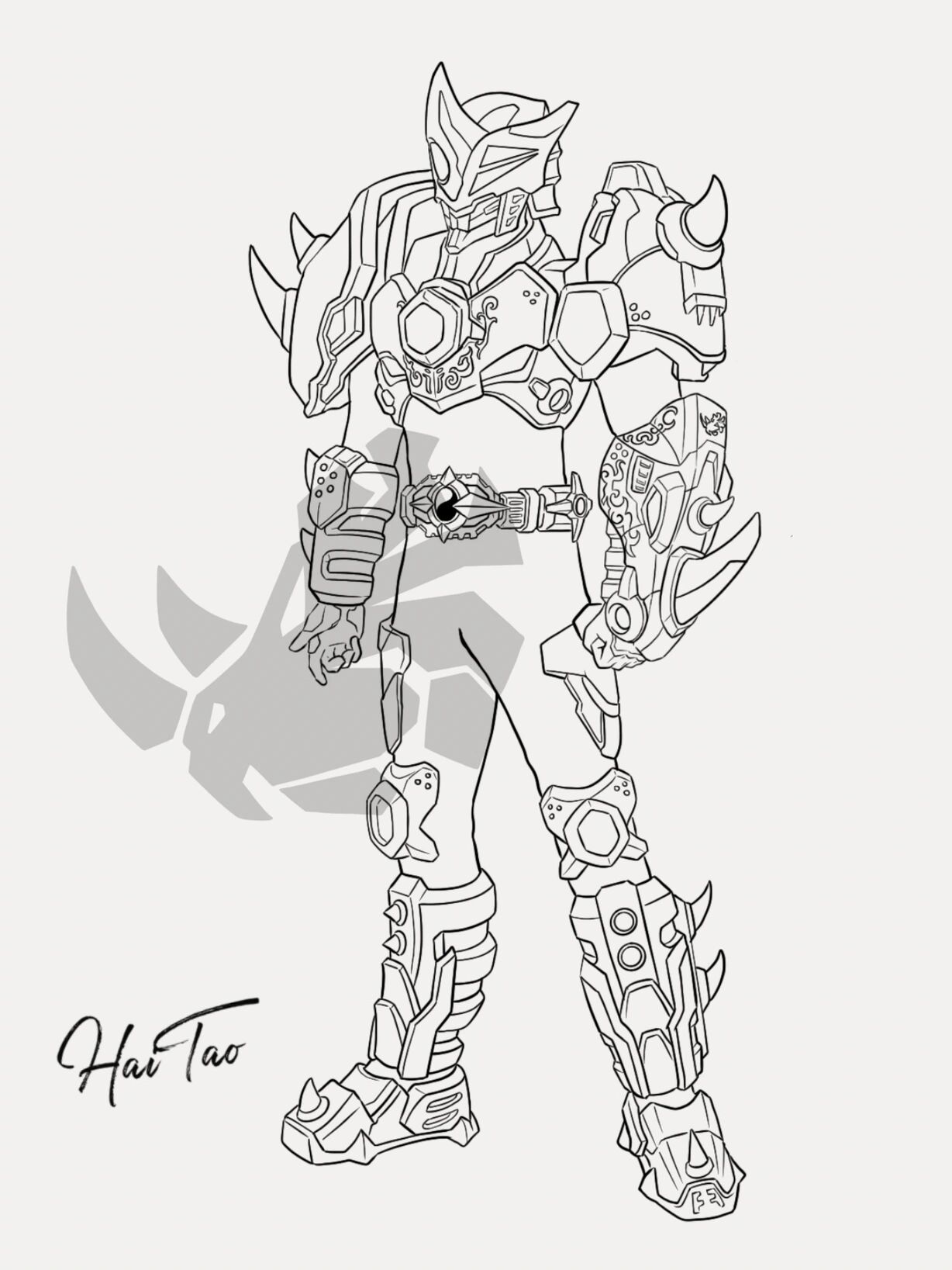 铠甲勇士-黑犀侠    滋润掩藏但发出狂啸的力量 召唤水之黑犀铠甲