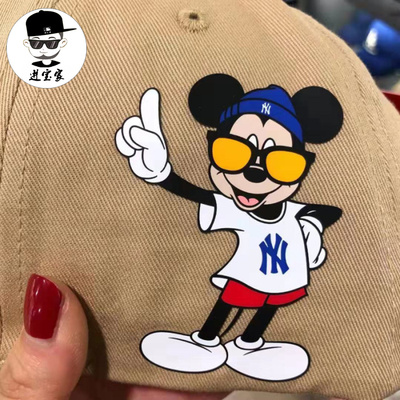 韩国mlb棒球帽米奇专柜正品20新迪士尼米老鼠卡通时尚遮阳cpkb