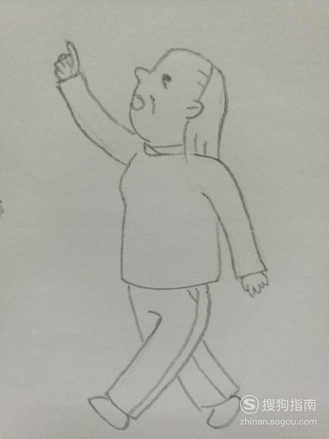 跳广场舞的奶奶简笔画优质