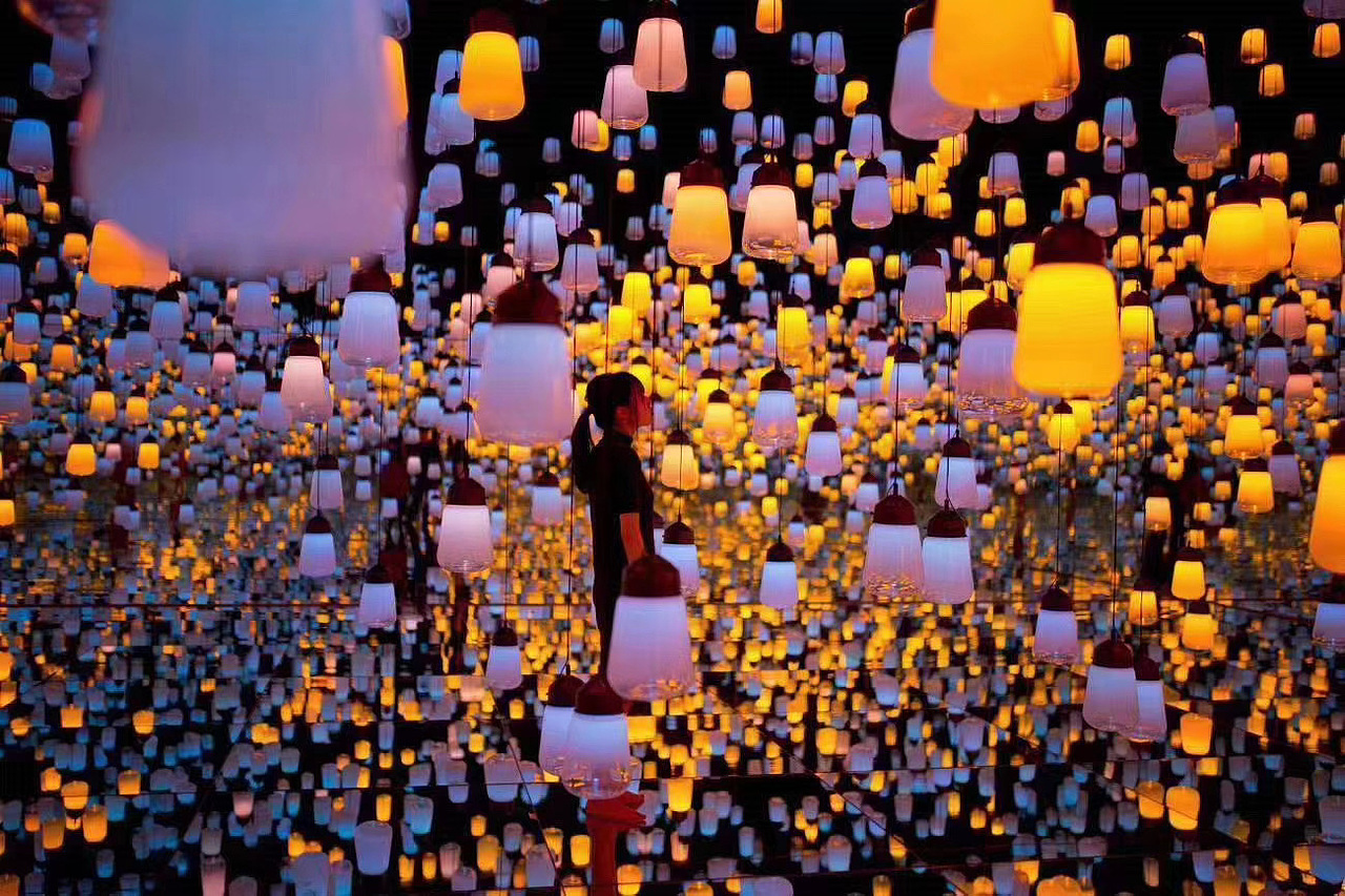 森林呼吸灯网红呼吸灯梦幻吹气会亮的灯