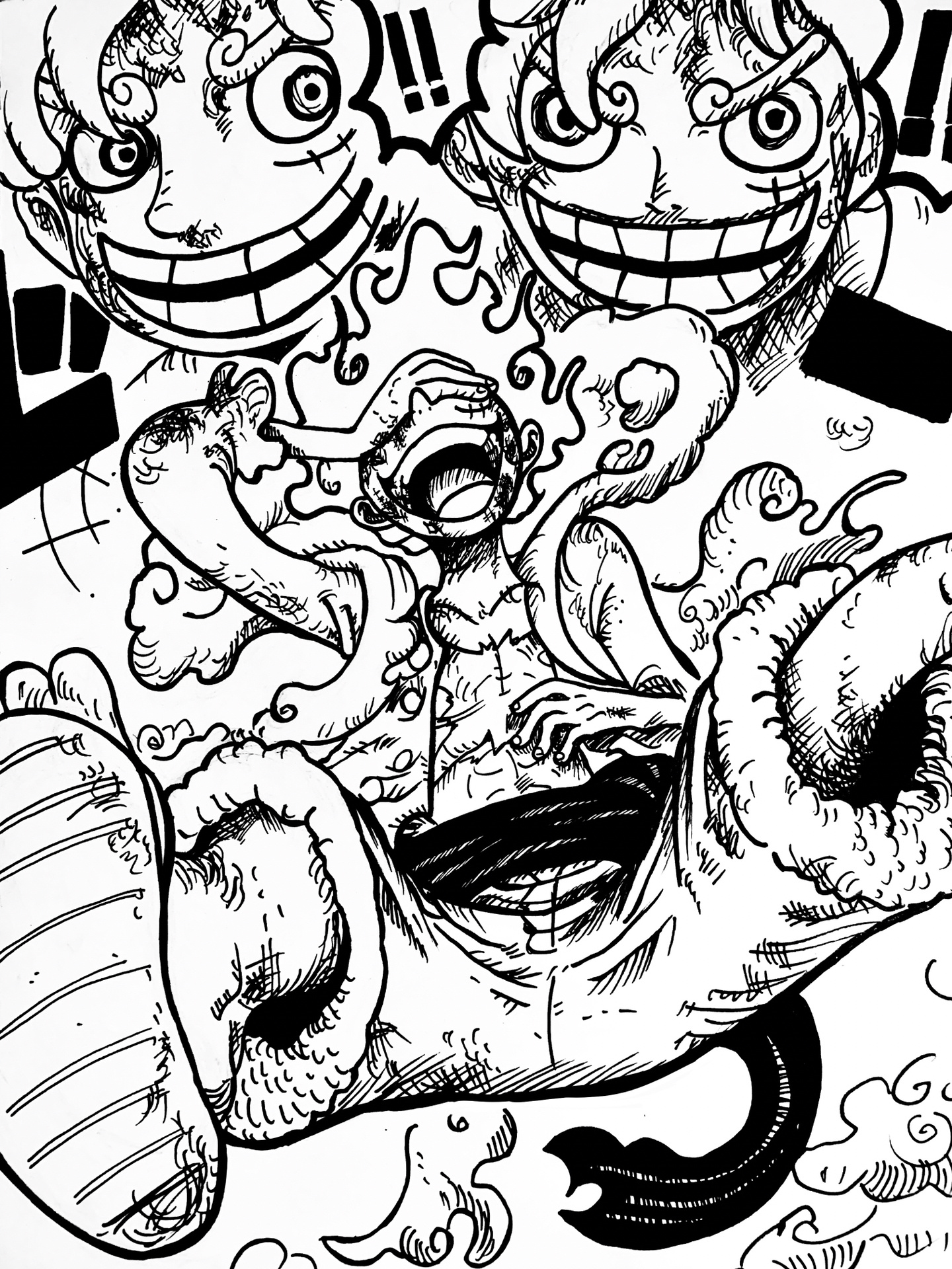 路飞5档手绘 五档,启动