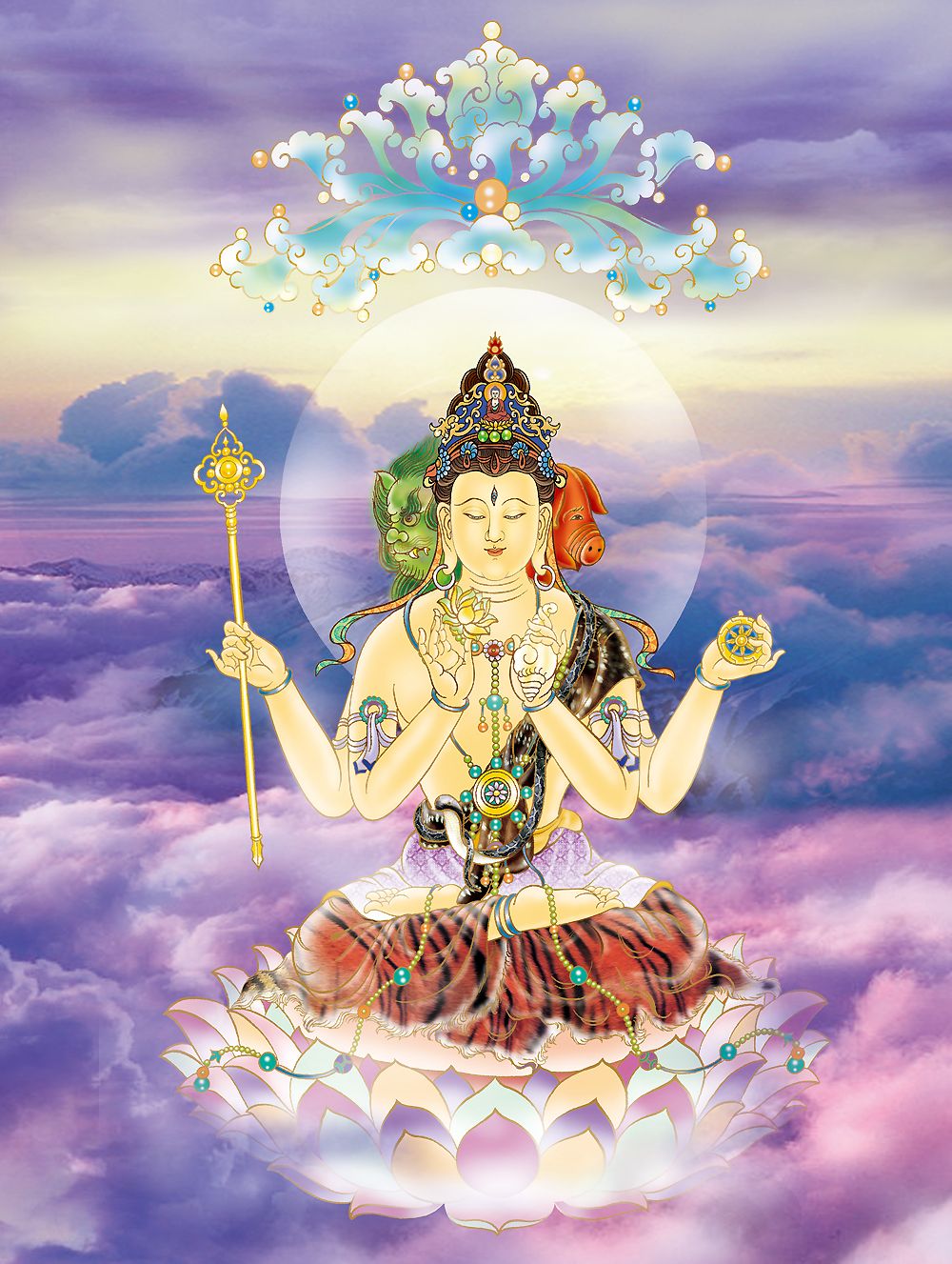 [国画高清大图]0154_高清高清佛像画作品jpg格式_33-14青颈观音真迹