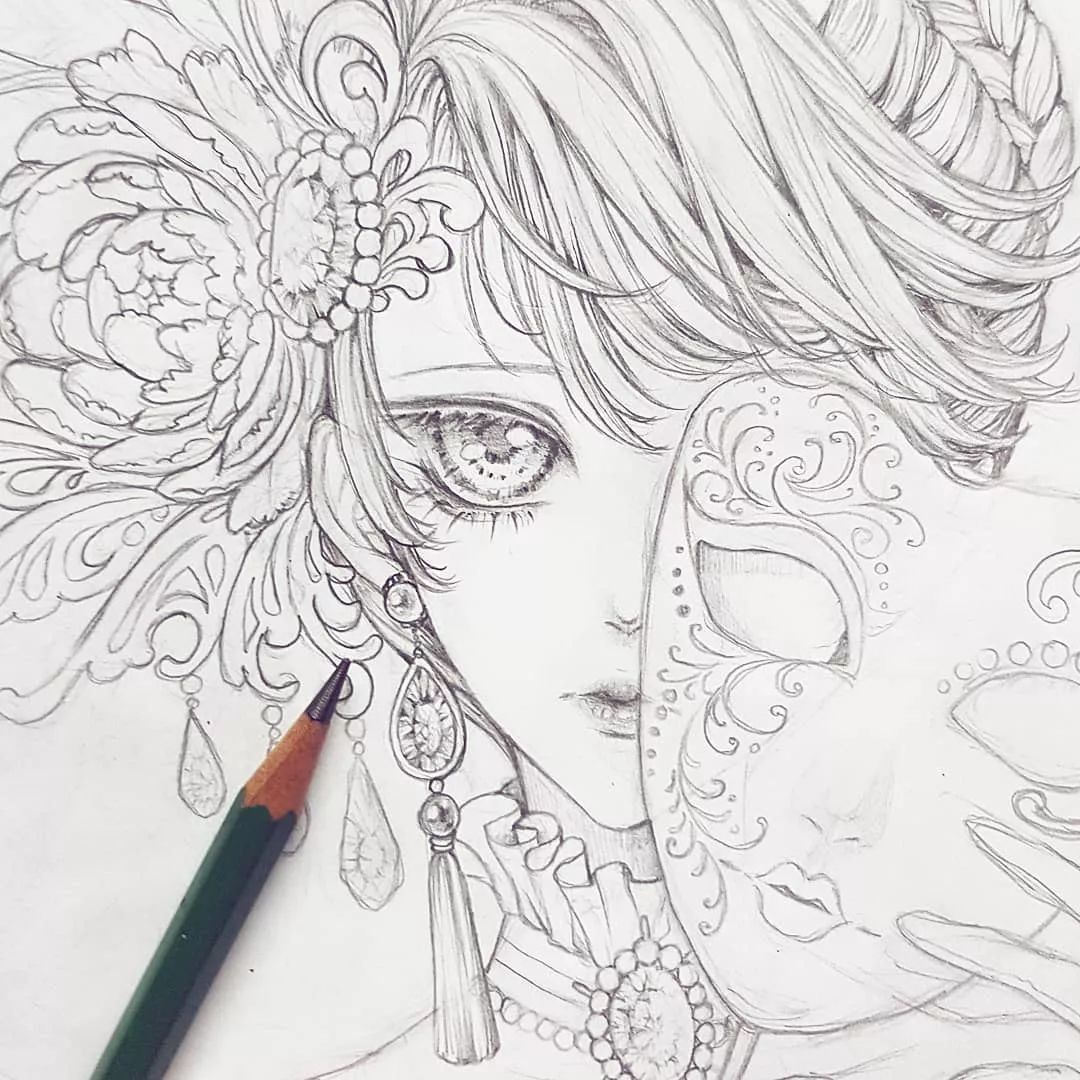 哇哦一波素描动漫美女又强势来袭吹爆打call