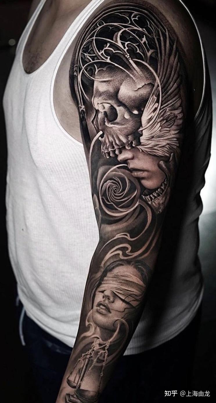写实花臂纹身图案 - 知乎