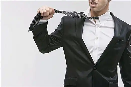 商务人士,拉拽,领带,特写