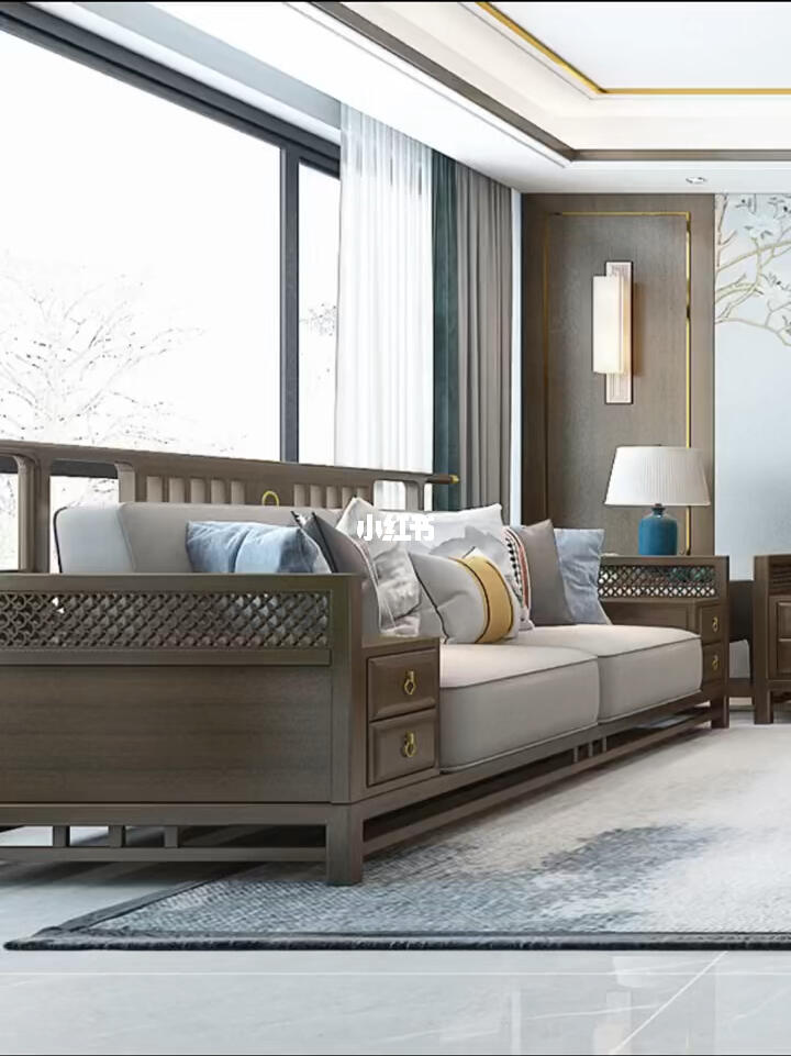 新中式装修效果图1