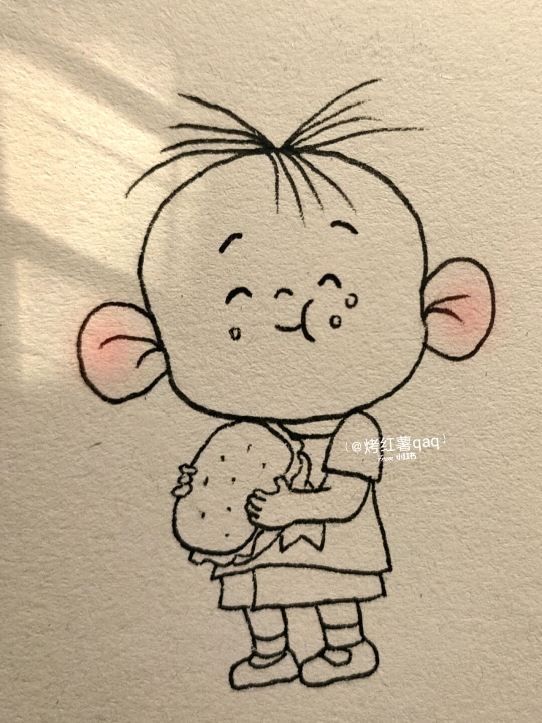 大耳朵图图简笔画教程~ #简笔画教程# #简笔画# #画个简笔画# #手绘