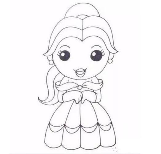 贝儿公主的画法贝尔公主简笔画图片教程