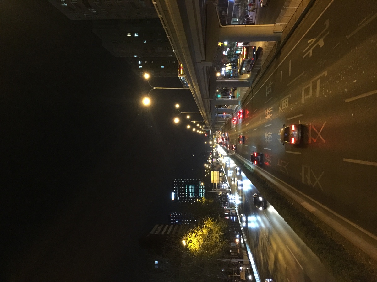 夜色阑珊城市安静了