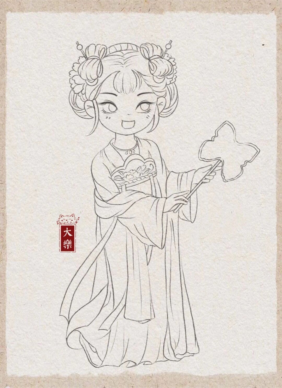 q版古风人物绘画步骤