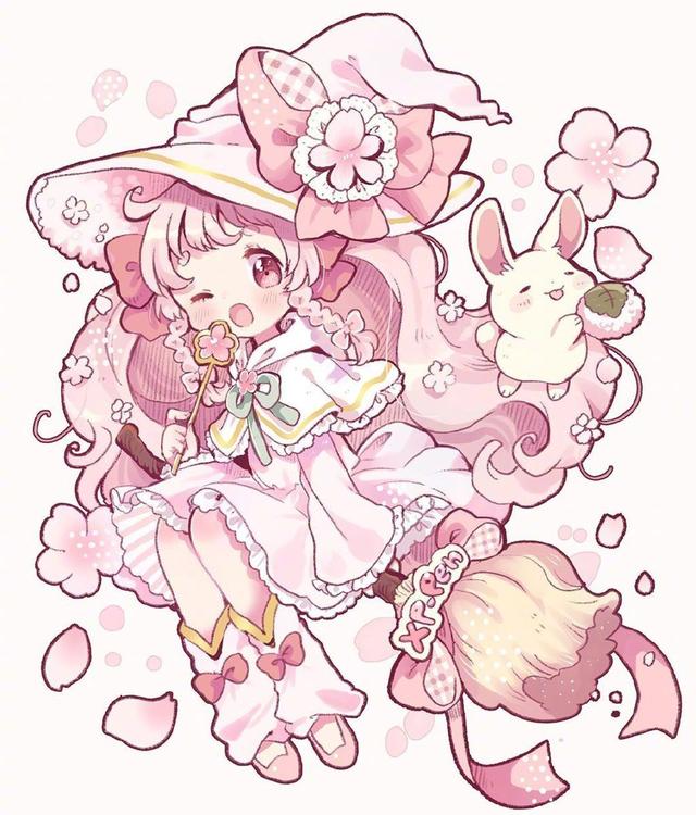 mokarooru画师的作品|作者笔下的人物太可爱了,细节非常的细腻