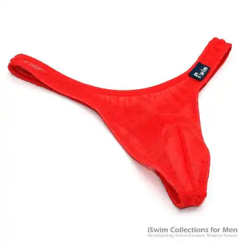 透明比基尼网丁字泳裤