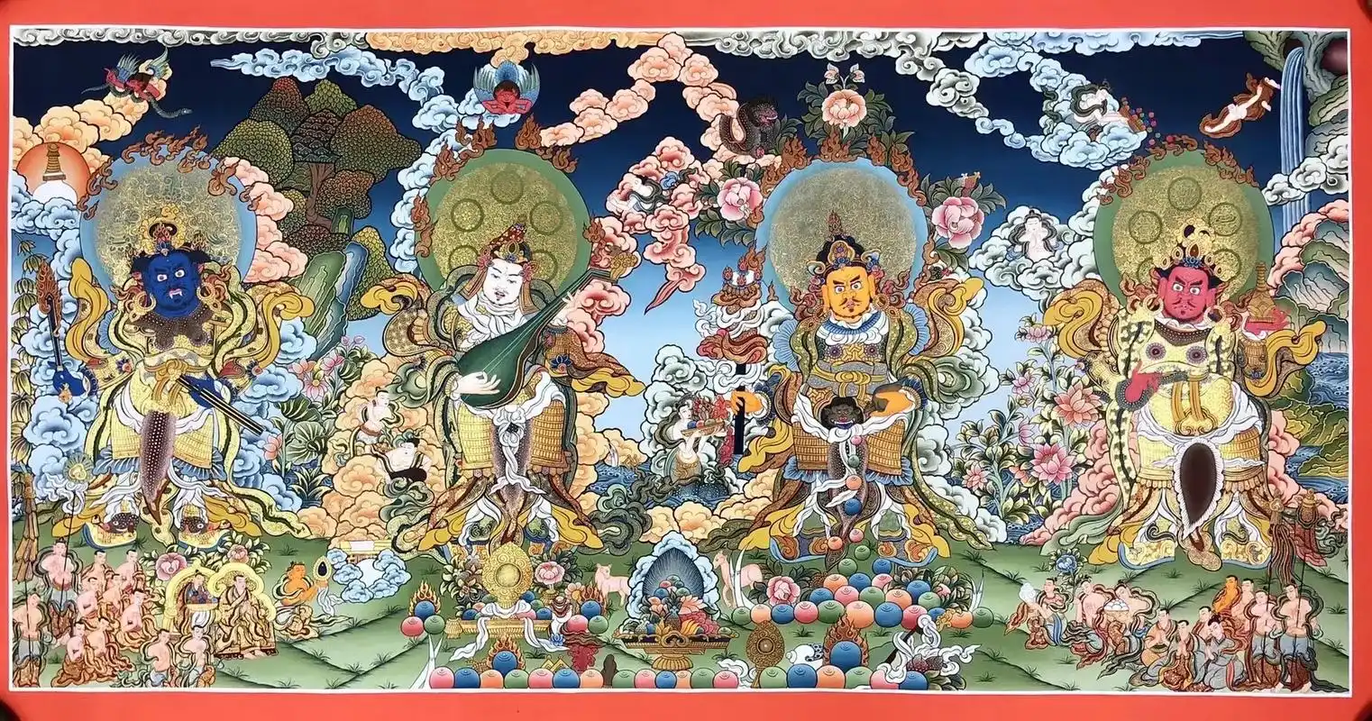 四大天王尺寸:557015100cm #唐卡 #君赞唐卡 #四 - 抖音