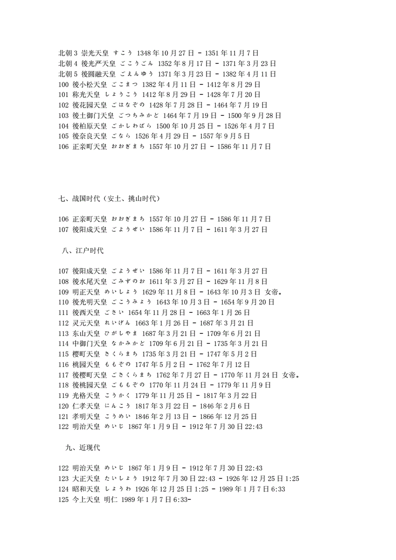 日本历代天皇年表.doc