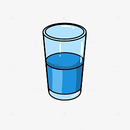 卡通玻璃杯水杯子手绘图